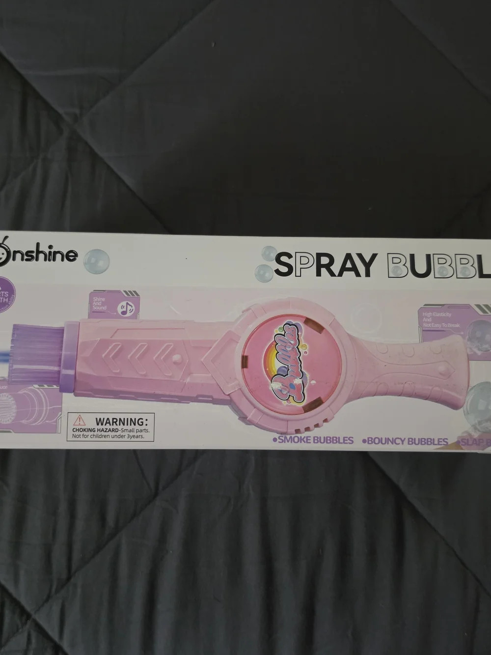 Pink Spray Bubble Wand for Kids - Bubble Blaster Toy